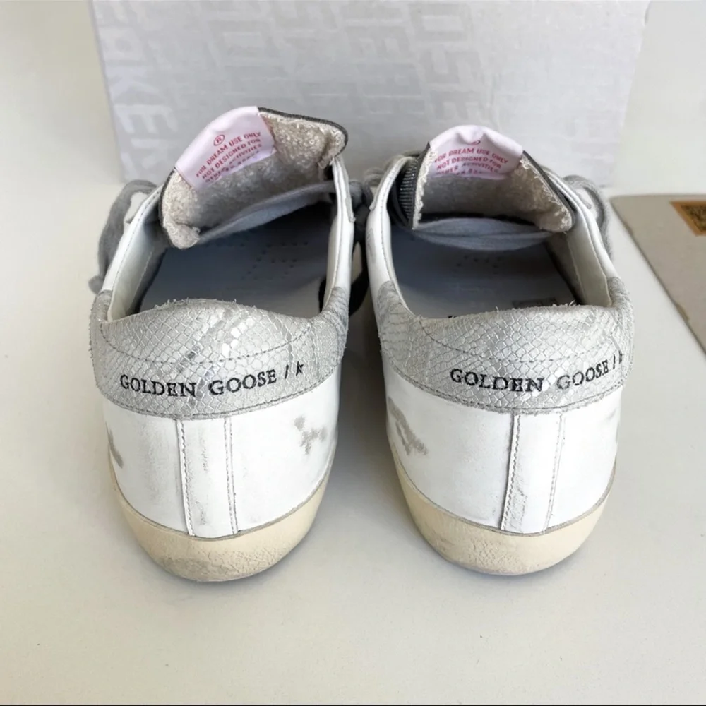 Golden Goose Superstar Mixed Media Checkered Low-Top Sneakers - Picture 8 of 12
